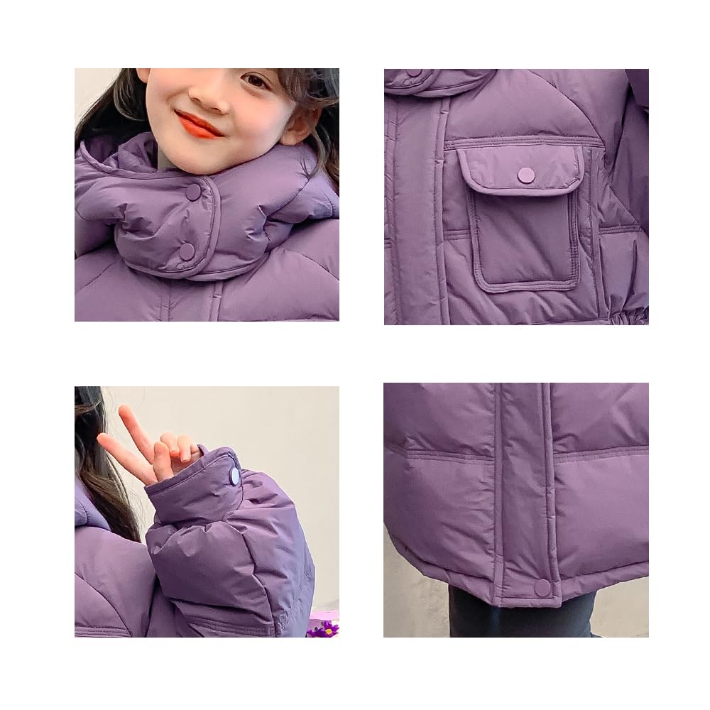 Chaqueta de invierno para niños, parka de invierno con capucha de piel, parka cálida, abrigo de invierno para exteriores, chaquetas+para+chaqueta de invierno para niñas, chaqueta acolchada para niñas