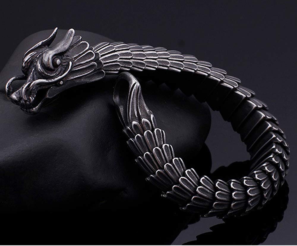 Titan Stahl Armband, Handgelenk poliert Panzerkette Kettenarmband Schmuck Herren Exquisiter Accessoire, Black