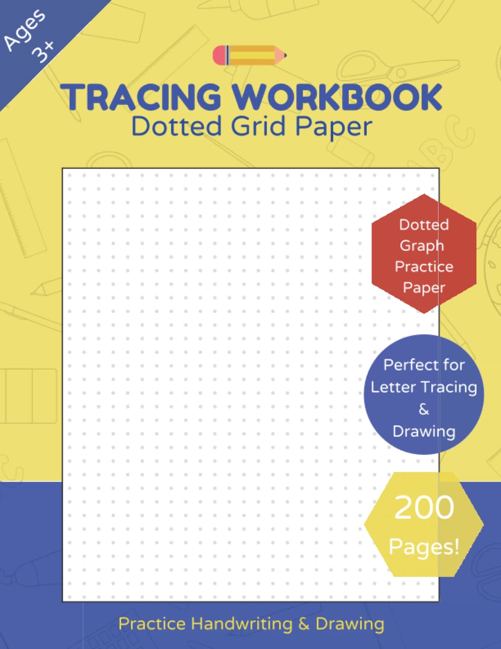 Tracing Workbook Dotted Grid Paper: Practice Dotted Graph Paper Book for homeschool, Preschool, Kindergarten and kids ages 3-5 (Homeschool Tracing Workbooks)