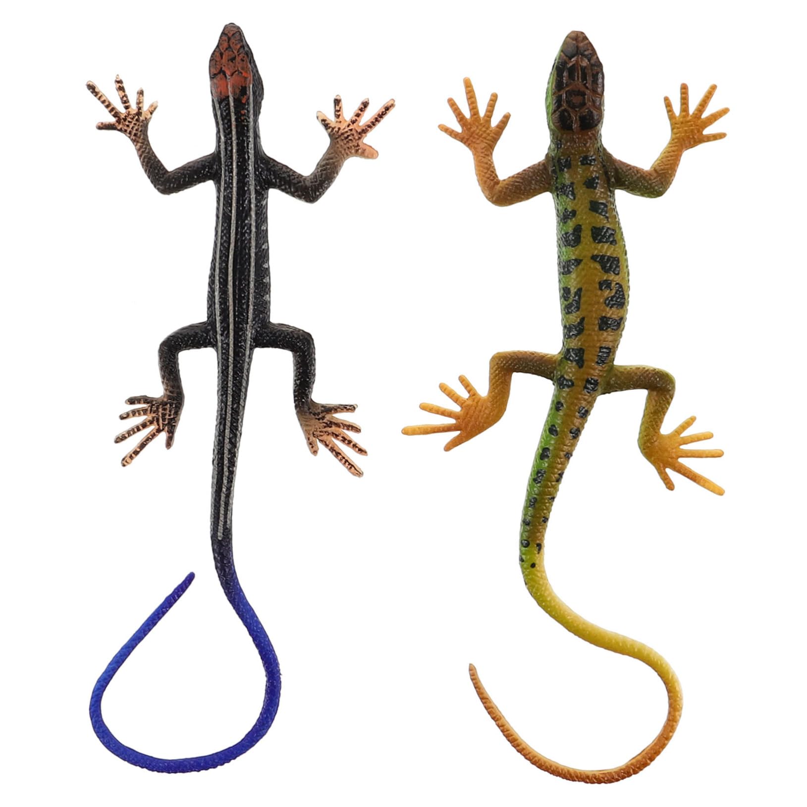 NUOBESTY Realistic Fake Lizards Artificial Reptile Lizard Models Plastic Lizards Action Figures for Halloween and April Fool's Day Pranks, 2 Pieces