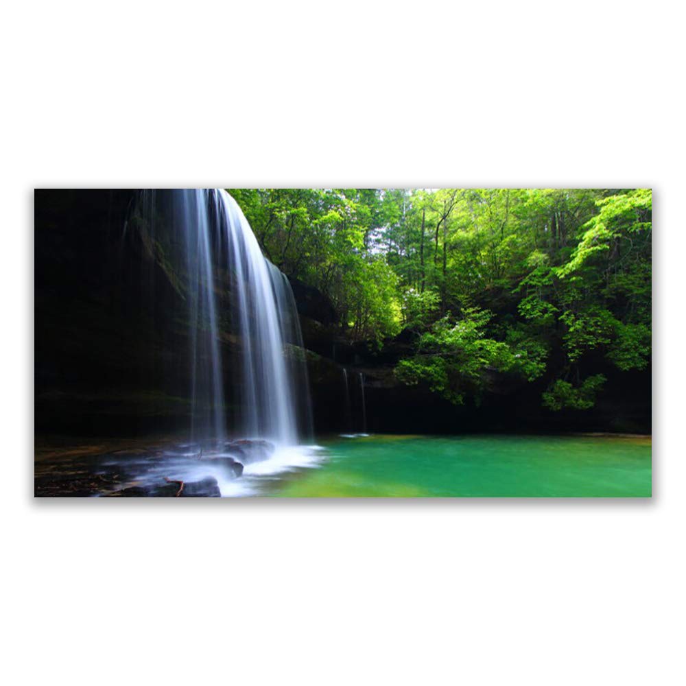 Impression sur toile cascade forêt pour un salon moderne et relaxant