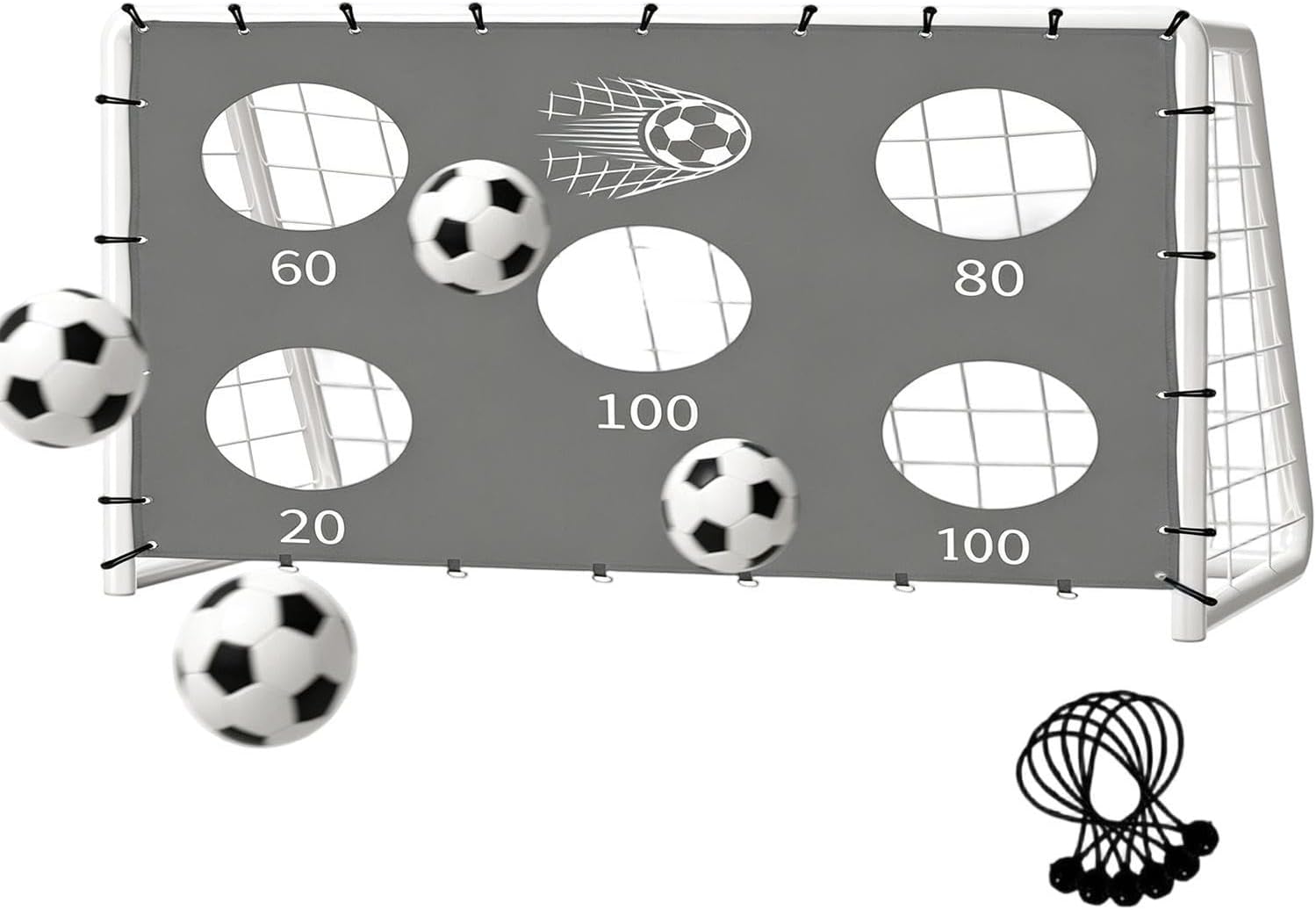 Soccer Target Net, Portable Foldable Weather Resistant, Soccer Accuracy Target Cloth for Adults Youth Beginners Players Athlete Accuracy Training Exercise Competition Skill Improvement Use