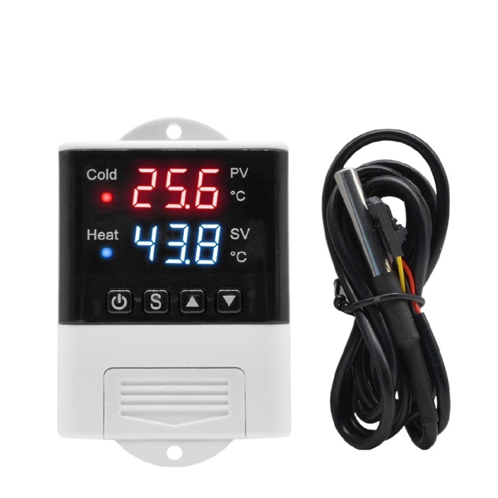 Nxvodcfys Dtc2210 Ac 110V 220V Digital Microcomputer Thermoregulator Thermostat Temperature Controller Cooling Heating Switch Dual Display(Dtc2210)