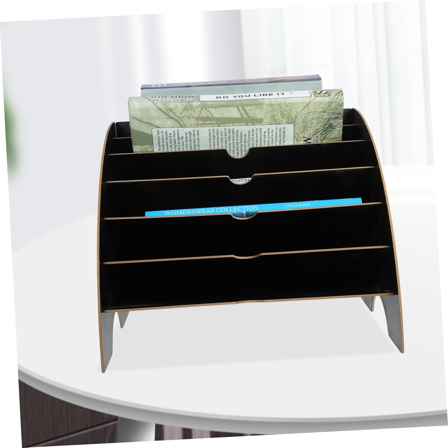 VILLCASE Stackable Document Organizer for Desktop Multi File Storage Rack for Office and Home Use Lightweight and Design