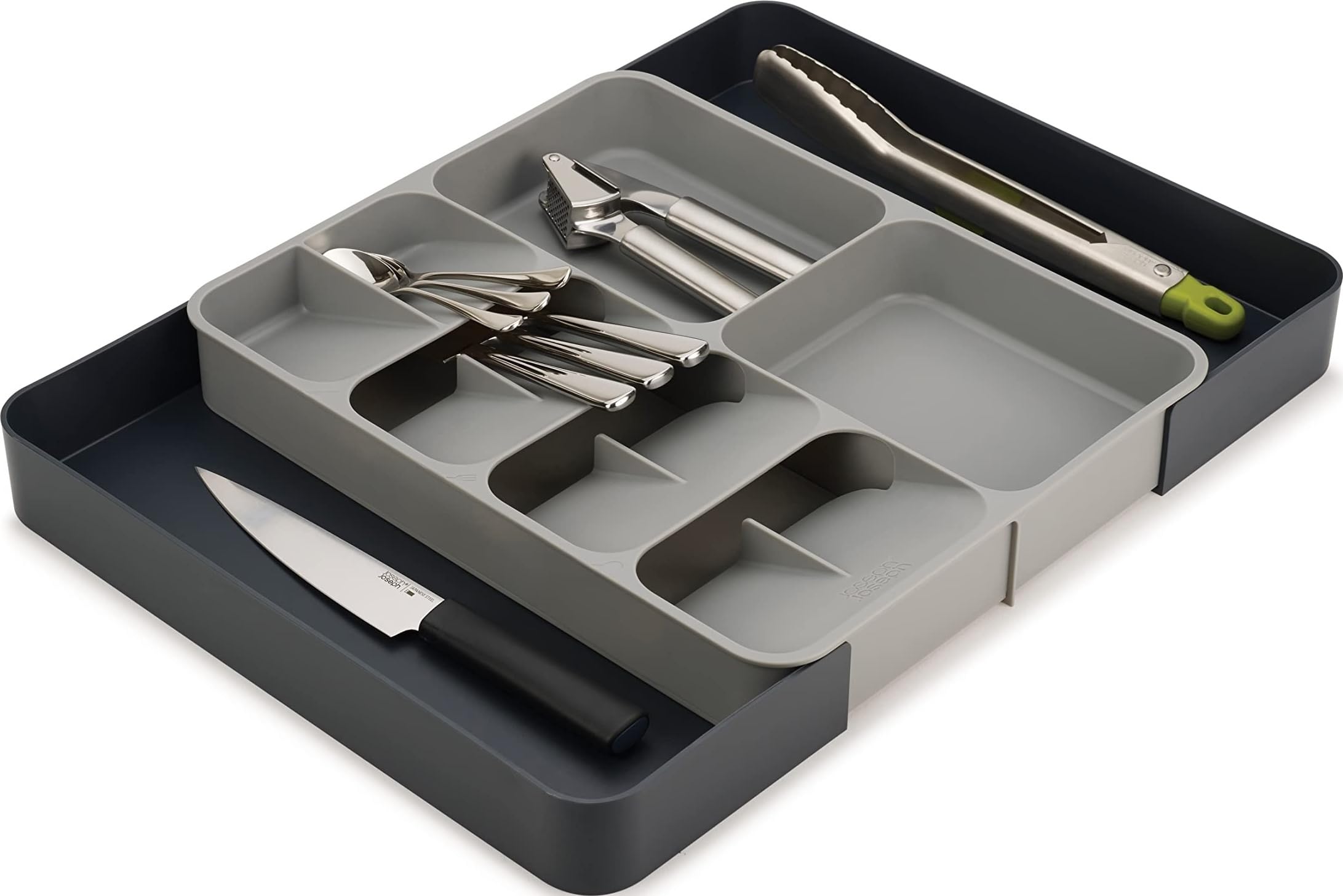 Joseph Joseph Drawerstore Expanding Cutlery, Utensil & Gadgets Organiser - Grey