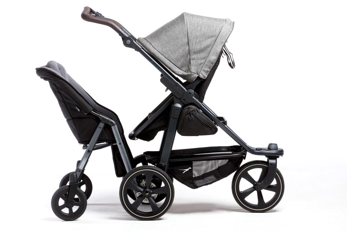Réhausseurs de siège de marque TFK. Modèle Zweitsitz & Geschwistersitz Shuttle 2 für Mono/Duo/Joggster/Twin - Black Grey