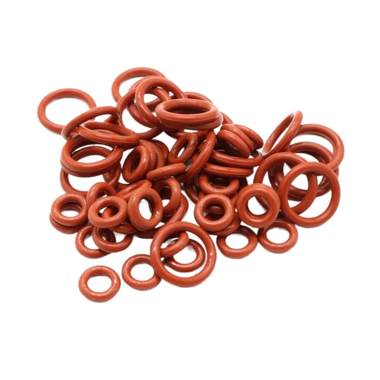 10 juntas tóricas VMQ CS de 3 mm de diámetro exterior, 9~205 mm, arandela impermeable de caucho de silicona, aislante, sello redondo en forma de O, rojo