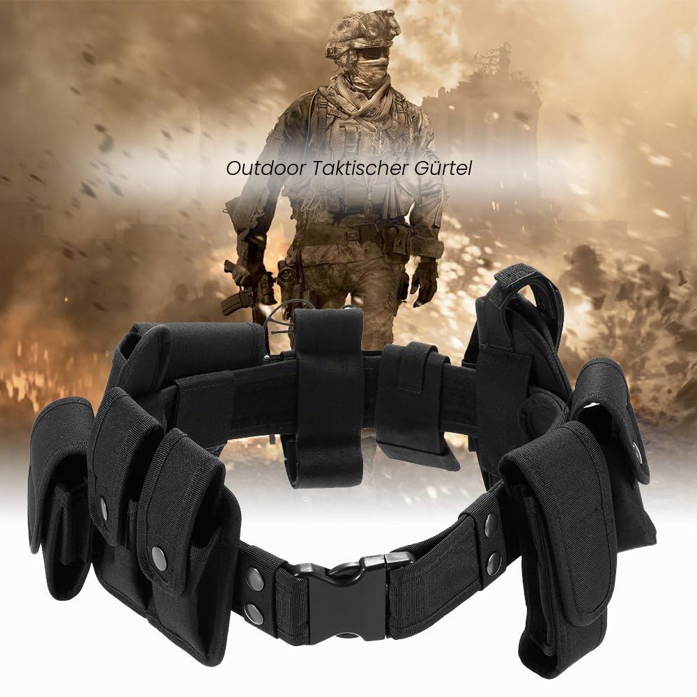 ACEXIER Tactical Military Training Polices Guard Utility Kit mit QD-Schnalle, Oxford-Stoff, Polizei-Durchsetzungsgürtel