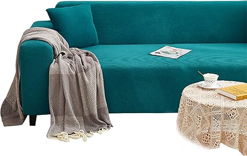 Miniatura 8 de Konsilsa Funda elástica para sofá, funda completa antideslizante, resistente al desgaste, universal, color sólido, lavable, protector de muebles de