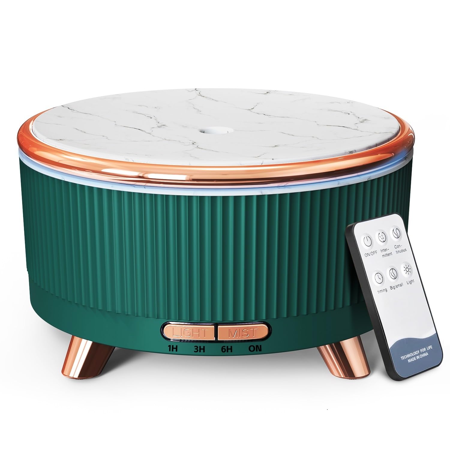 Diffusore di oli essenziali da 500 ml: diffusore di aromi ad ultrasuoni con telecomando per spa, hotel, sala yoga, umidificatore per camera da letto, con luci notturne a 7 colori e spegnimento