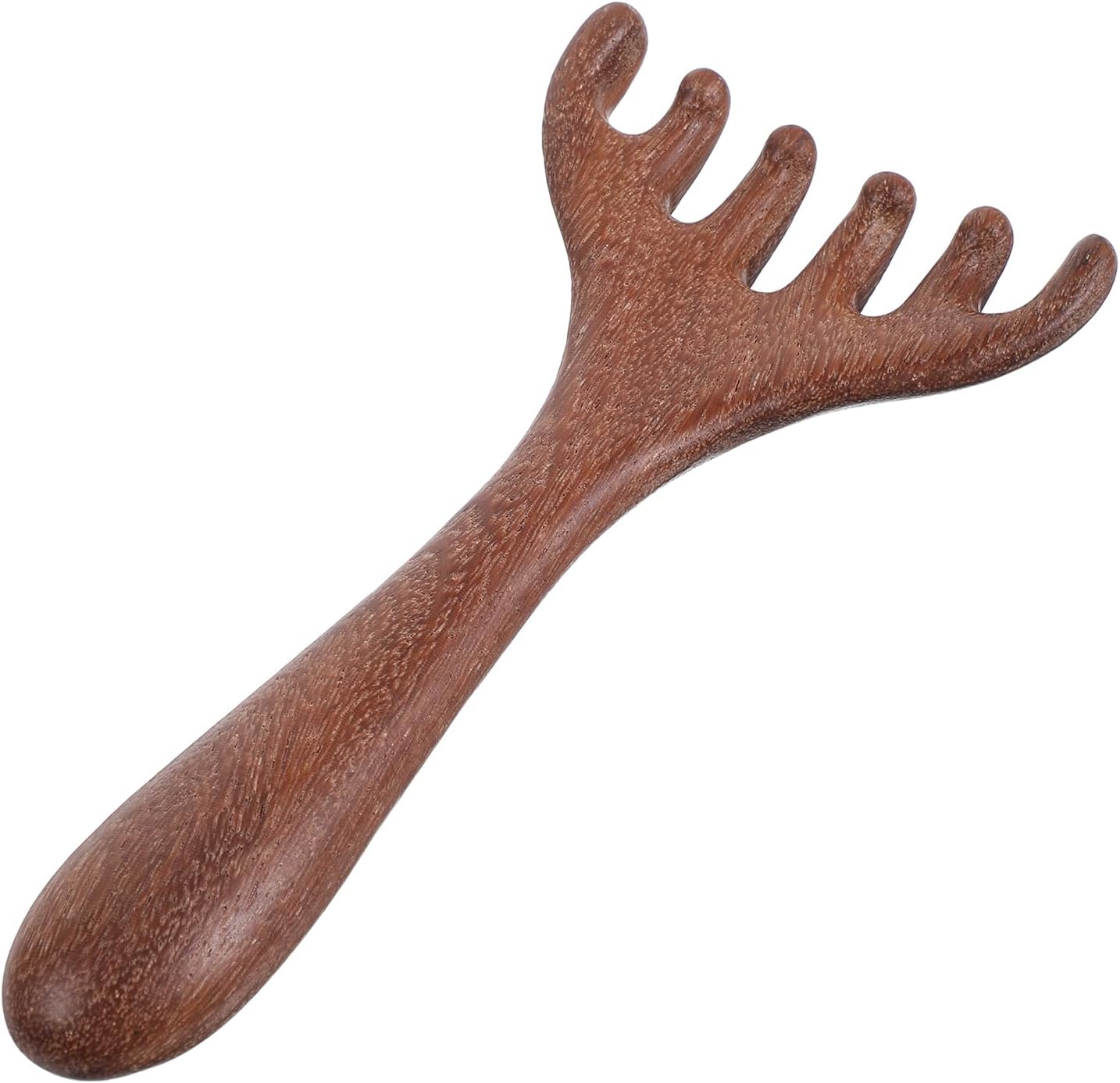 Wooden Head Massager for Scalp Relax Wooden Gua Sha Scraping Wood Scalp Massage Tool Six Claw Massager for Hair Growth, 1 Pcs