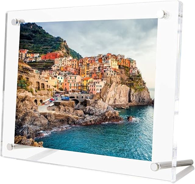 Oranlife Premium Clear Acrylic A4(29.7x21cm) Picture Frames, Tabletop Desktop Photo Frame Display for Document Certificate Artwork Decoration