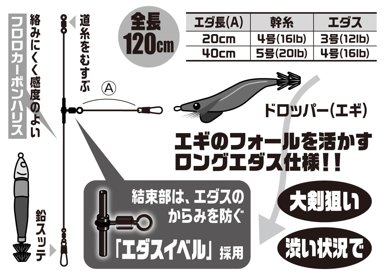 カツイチ(Katsuichi) iKAクラ 船リグ イカメタル ロング 20cm FL-22