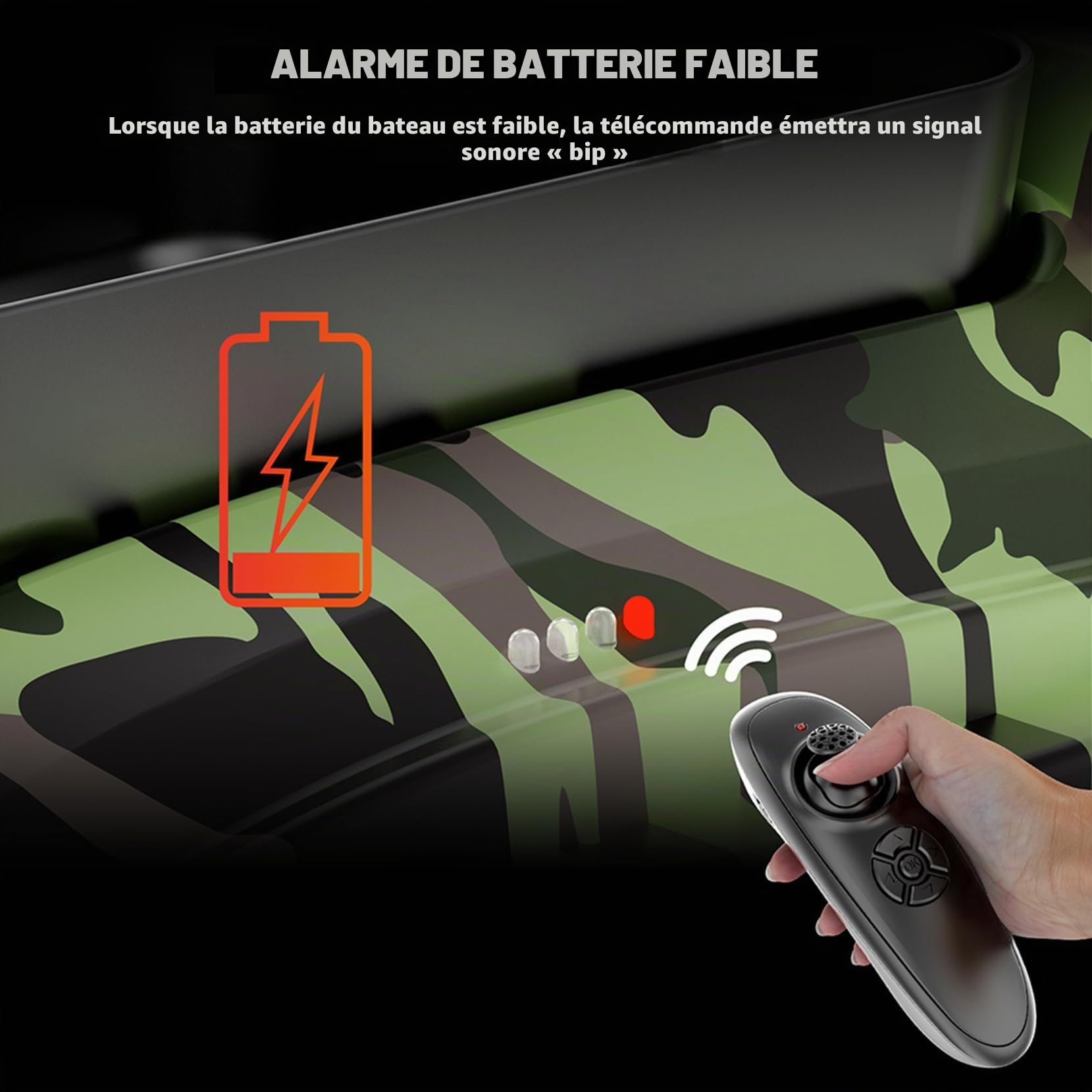 Bateau-appât Télécommandé RC - 500 m Charge de 2 kg Appât de pêche pour Pêche de Carpe en Lac - Vert