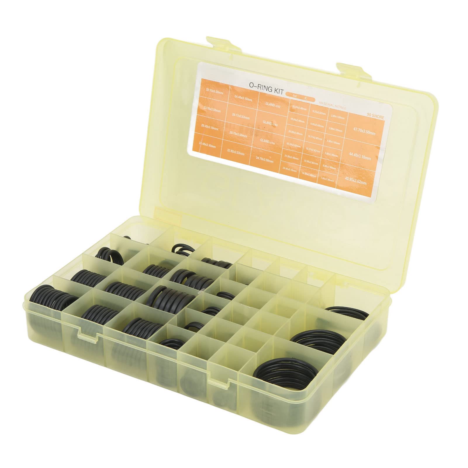 Automotive AC O Rings Kit,Kit de juntas tóricas universales,396 piezas Kit de juntas tóricas universales Gland 3702 AC Surtido Juego de juntas tóricas de goma para
