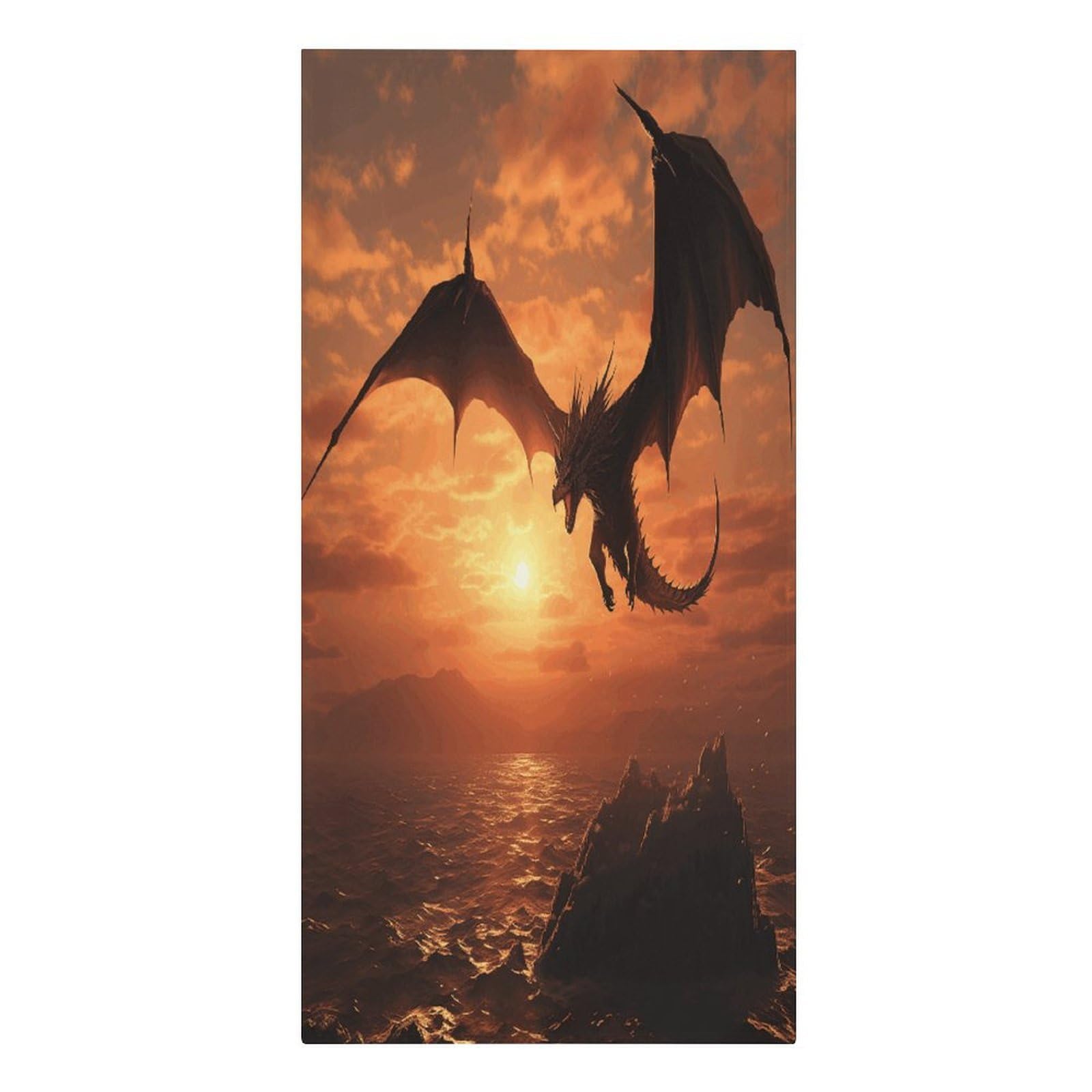 Adfgyerh Women's Style Sea Sunset Flying Dragon Microfiber Sand Free Towels Large Quick-Dry. Beach Towel For Swimming Pool Camping Beach .Beach Accessories， They Are Essential Accessories For Adults, And Men, Vacatio