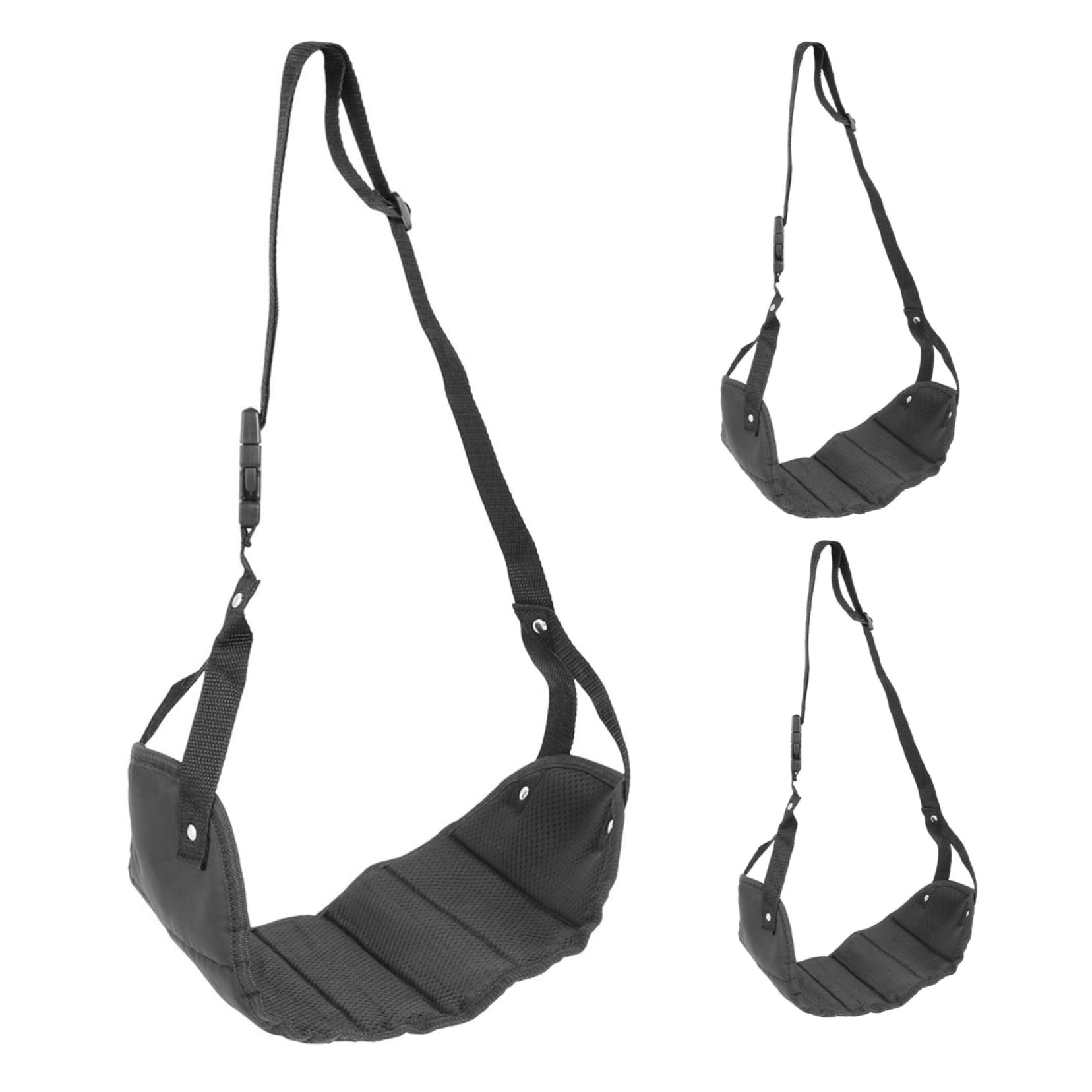 Hamac repose-pieds avion lot de 3 noir portatif