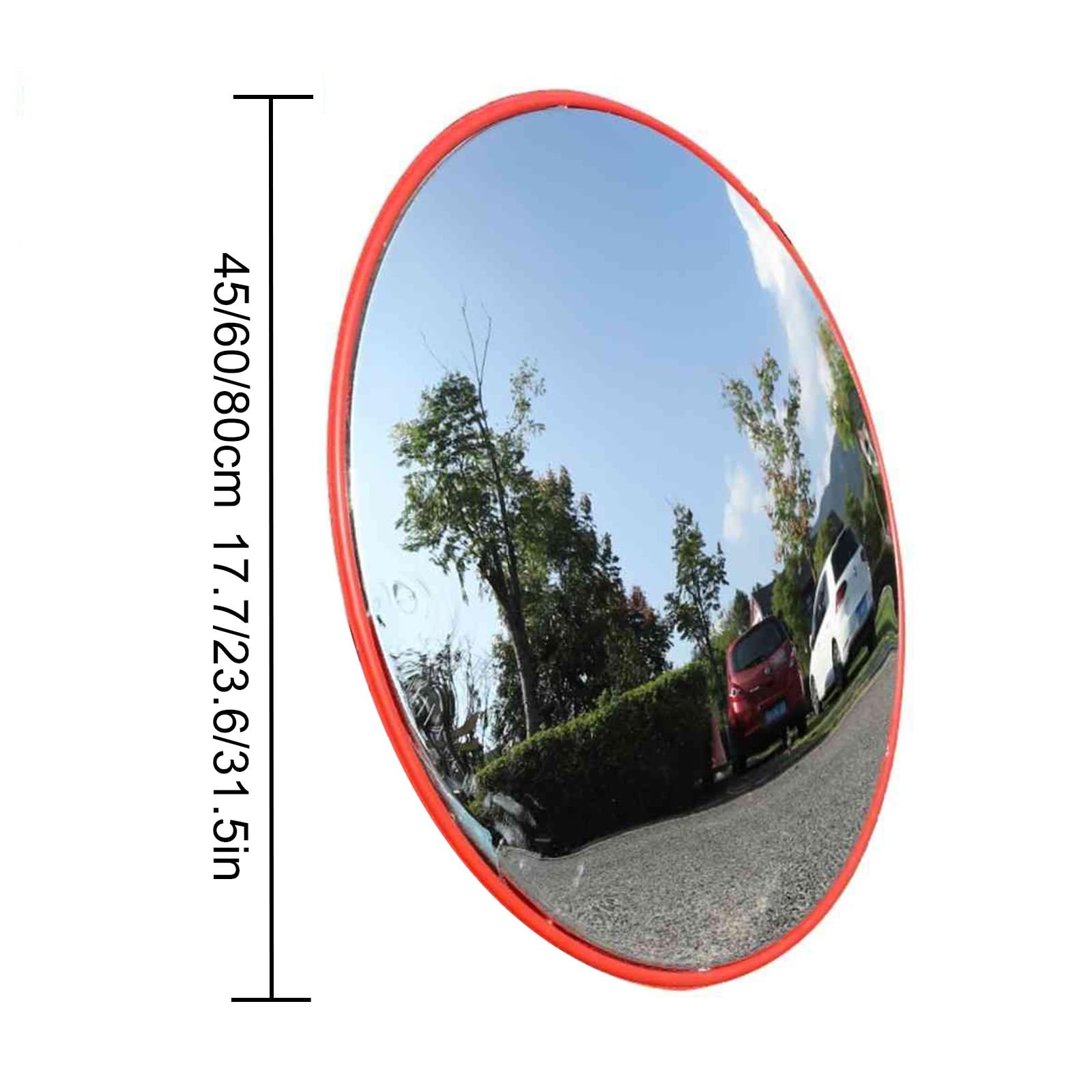 Specchio for Angolo Cieco con Visuale Grandangolare, Specchio Convesso Rotondo, Sicurezza da Traffico Specchios for Garage, Magazzino, Scuola, Negozio, Ufficio, 45/60/80cm