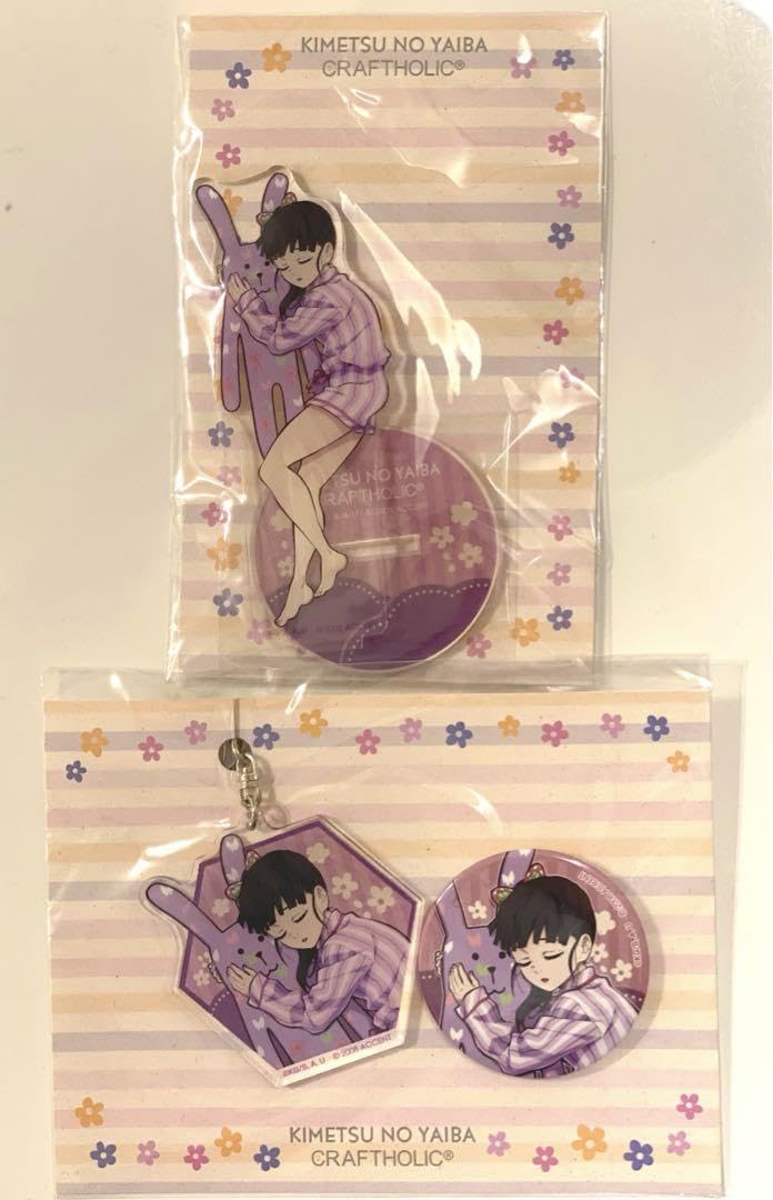 鬼滅の刃×CRAFTHOLIC 栗花落カナヲ　缶バッジ&アクリルチャーム 鬼滅の刃 螺鈿風シリーズ 缶バッジ Vol.4 栗花落カナヲ
