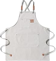 Vista 8 de Kitchen Chef Aprons for Women and Men with 3 Pockets for Cooking BBQ Bib Work Azul