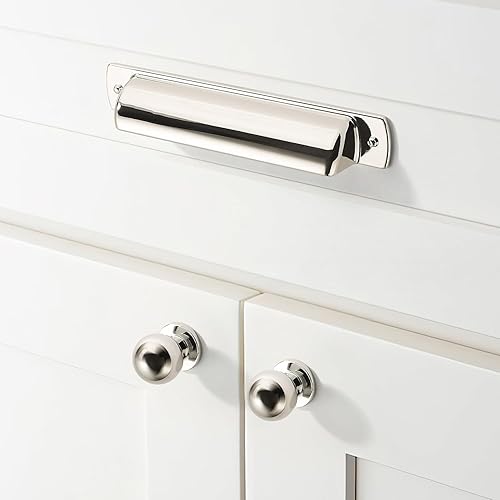 Miniatura 228 de khtumeware - Paquete de 10 pomos redondos de 1 pulgada (25 mm) de diámetro, acabado de latón antiguo, pomos de bola para alacena