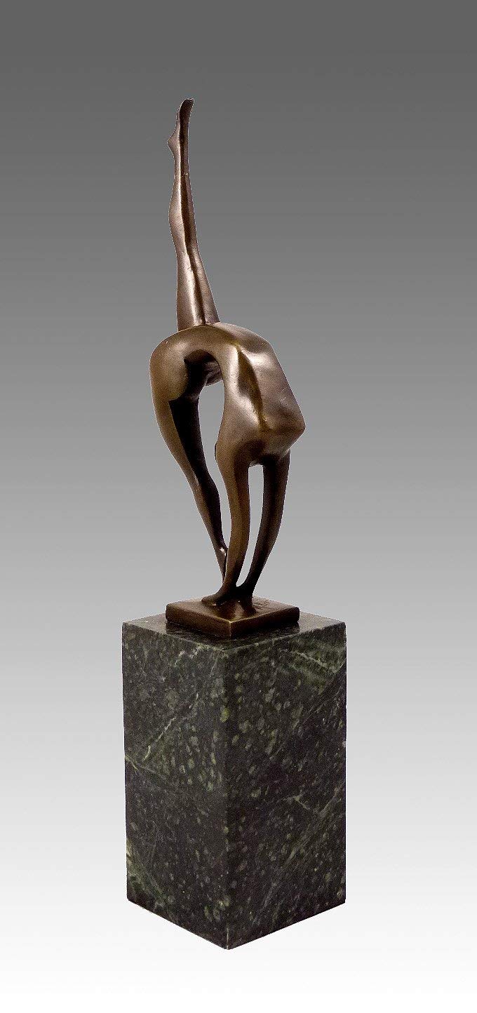 Modern Art Skulptur - Bronzeskulptur - Turnerin - signiert von Milo - Kunst - Dekoration - Contemporary Art - Akt Frau - Sexy-Brown