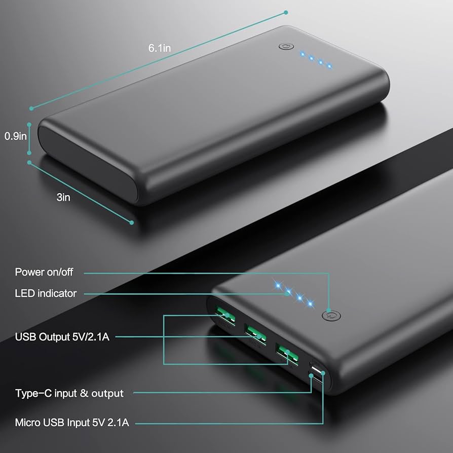 デジタルディスプレイ付きパワーバンク,200000mAh, 120W Amazon.com: IXNINE Power Bank 26800mAh Portable Charger