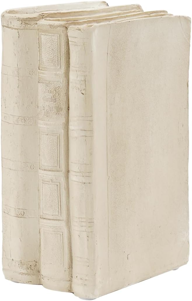 Guichifun Faux Books Living Room Decor - Resin Cute Cream Farmhouse Decor Fake Modern Fashion Decorative Books Set for Office Mantle Shelves Coffee Table Decor 4.2 * 2.7 * 6.2 Inch