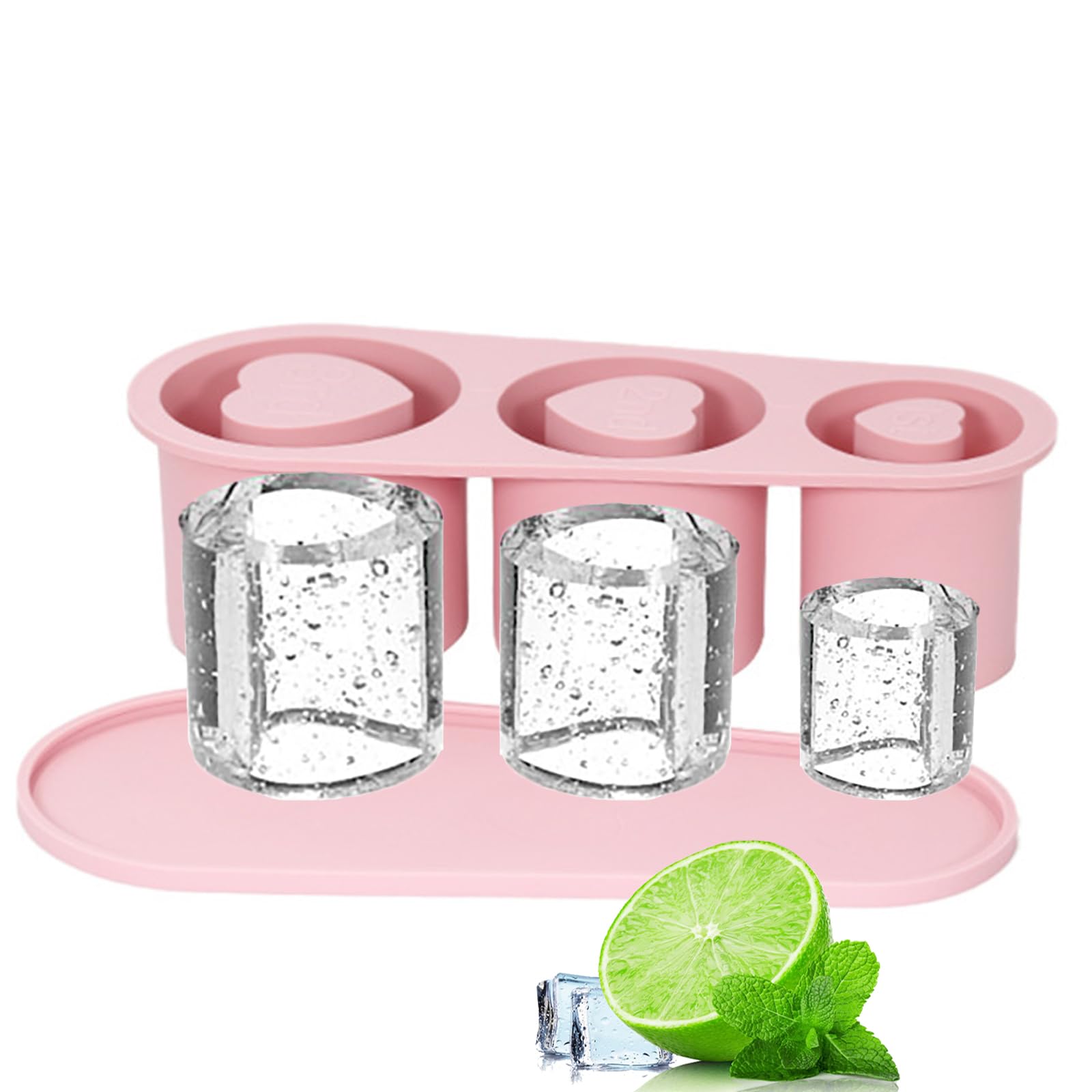 Sponsored Ad – Ice Cube Tray for Stanley Cup, Silicone Reusable Ice Cube Moulds with Lid for 20-40 oz Cup, for Chilling Whiskey, Cocktails, Drinks, Coffee, Easy Fill and Release Ice Maker (Pink)