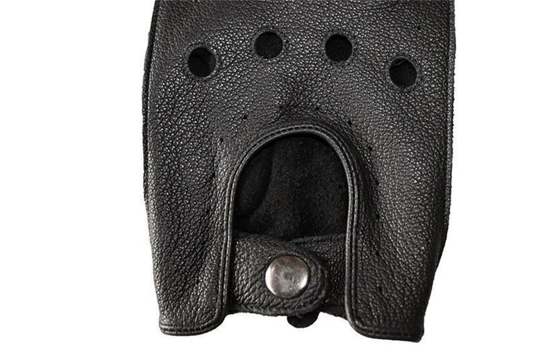 Guantes de cuero para hombre, de una sola capa, sección fina, para montar al aire libre, guantes de motocicleta con dedos completos