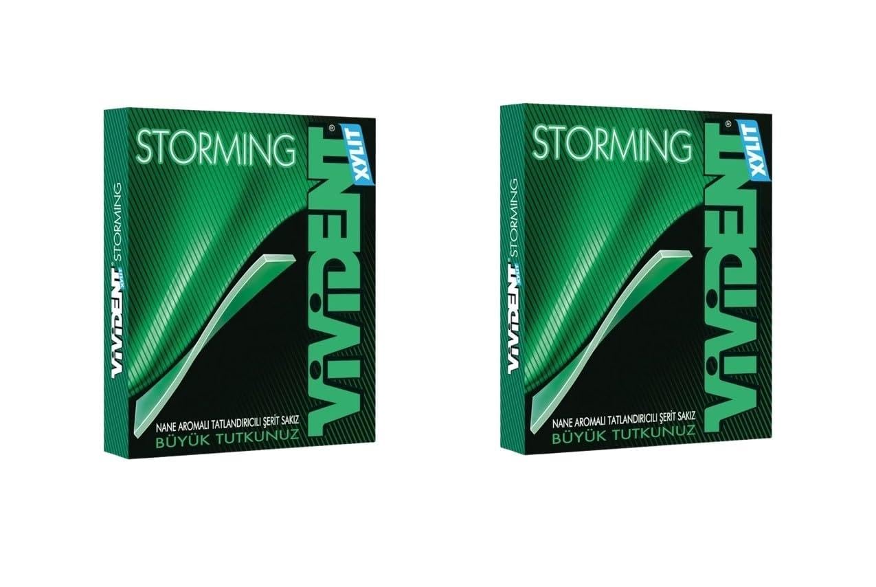 Vivident Storming Nane Aromalı Şekersiz-Tatlandırıcılı Şerit Sakız 33g (2 ADET)