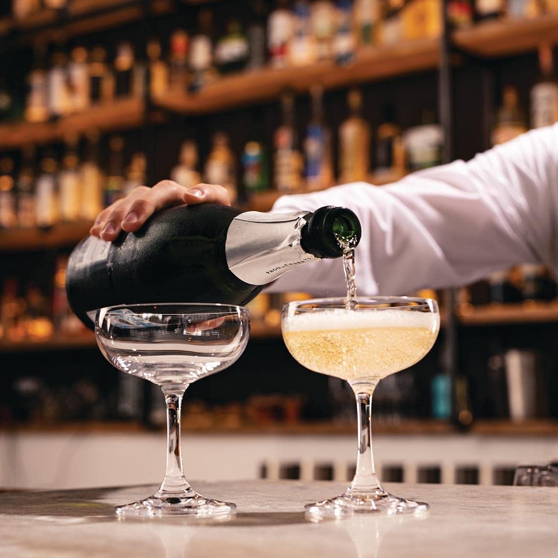 Olympia Bar Collection Champagne Saucers 200Ml 125X95mm Crystal Tea Coffee 6pc