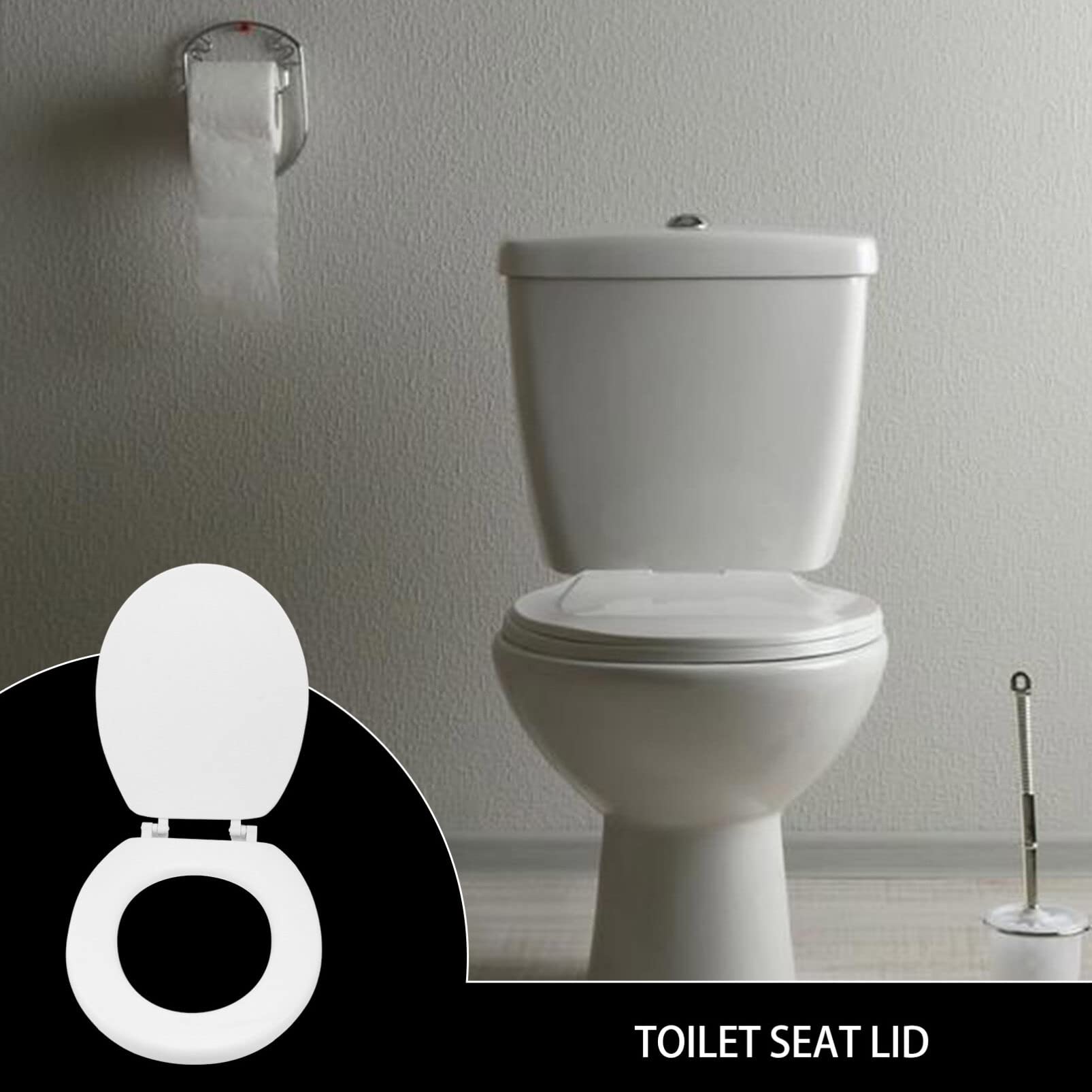 Bathroom Lid Universal Toilet Seat Padded Toilet Cover Removable Thicken Soft Close Toilet Seat O Shape Toilet Accessories Soft Close