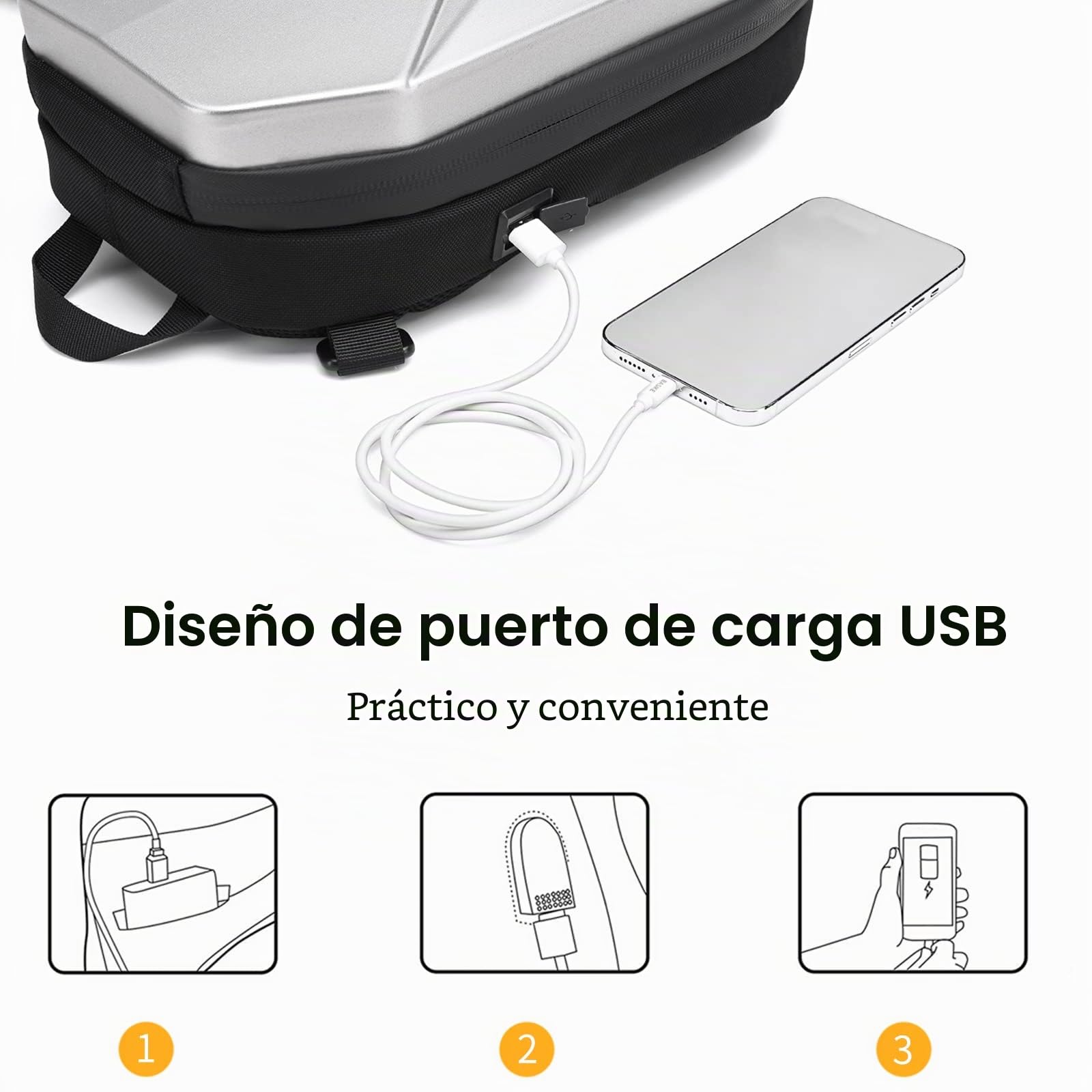 FANDARE Moda Bolso Pecho Hombre Bolsos Cruzados con USB Bandoleras Cruzada Sling Crossbody Bag Mochilas para Viaje Deportes Ciclismo Montañismo Impermeable EVA