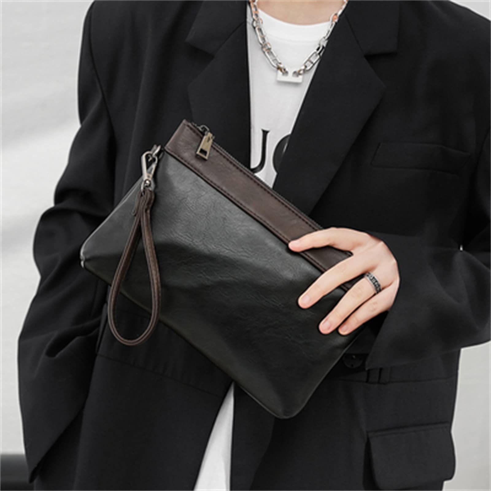 Pochette da Uomo Pochette da uomo portatile Borsa lavoro polso casual per L'uso Quotidiano