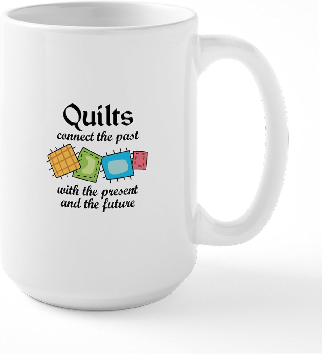 CafePress Vintage Amish Quilt Large Mug 15 oz (444 ml) Ceramic Coffee Mug