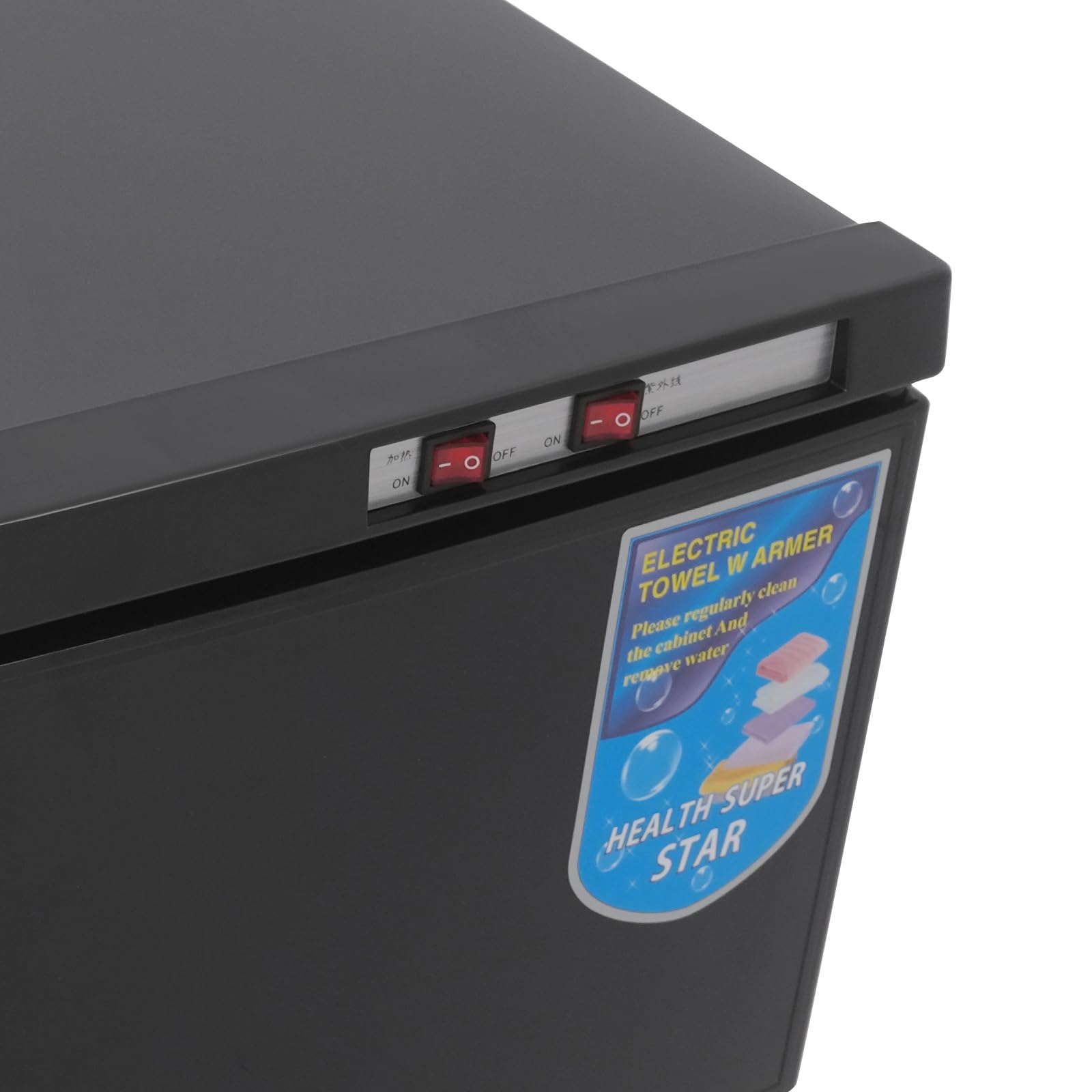 Scaldasalviette Scaldasalviette Comprime Asciugamani Asciugamani Caldo Cabinet Sterilizzatore Luce UV 25 L, Radiazione elettromagnetica +Riscaldamento, Spa E Bagno (Nero)