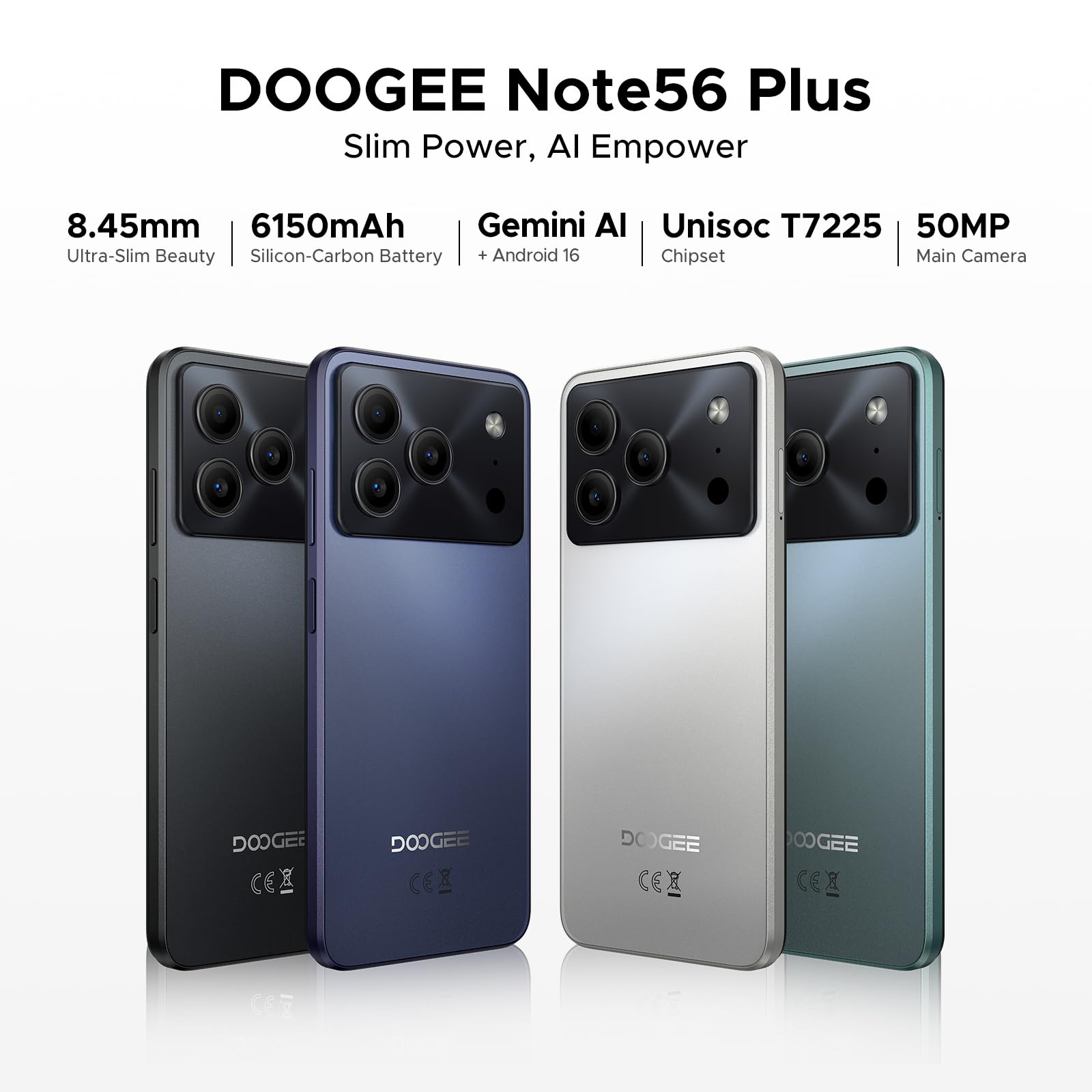 DOOGEE Note 56 Plus 256GB/48GB 本体 Amazon.com: DOOGEE Note56 Plus Unlocked Android 16 Cell Phone