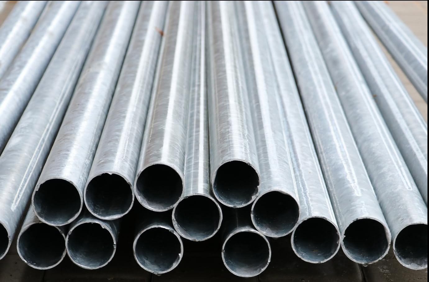 Tube Rond Acier Galvanisé LogistSystem Ø101,6mm X 300mm - Épaisseur 3,6mm - Construction Et Aménagement