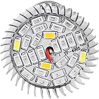 Vista 4 de FastUU Lámpara de cultivo, desde la siembra hasta la cosecha de la planta crece la luz, para invernadero hidropónico para caja de cultivo pequeña