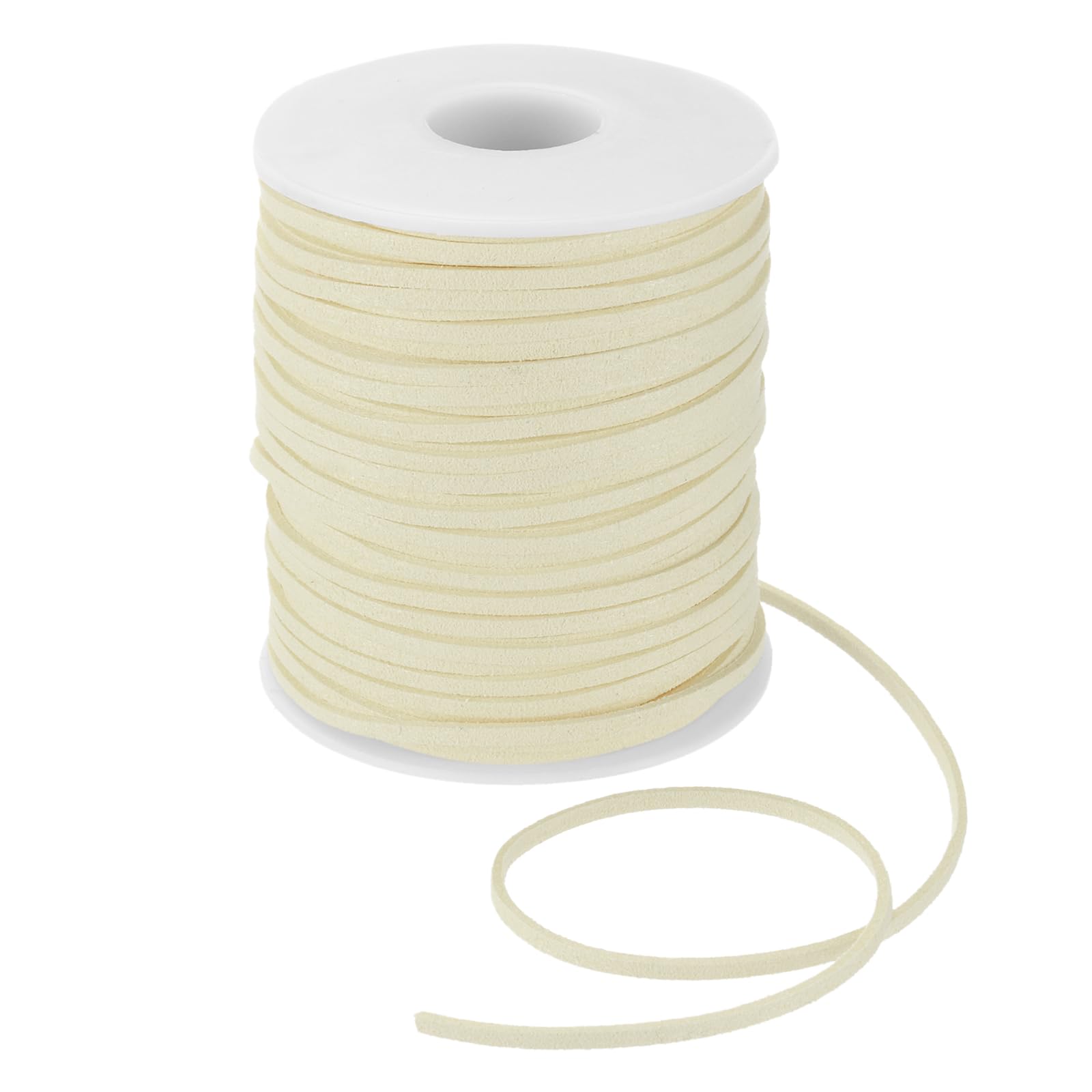 Lacet pour collier et bracelet en fil plat simili suédé beige clair 2.6mm DMiotech