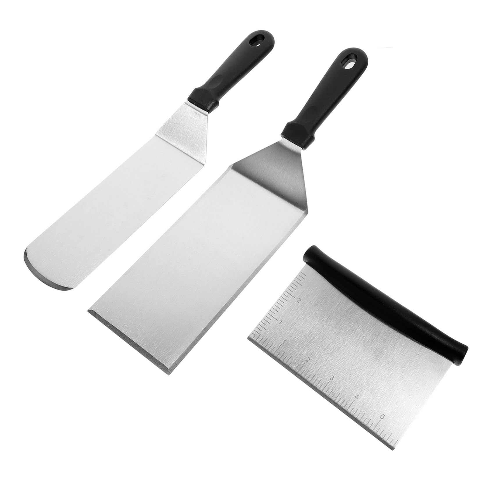 Gatuida Set di 1 Spatola per Grill in Acciaio Inossidabile Manico in PP per Rivoltare Carni e Frittelle, Utensile da Cucina Semplice da Pulire per Uso su Piastra, Piano Cottura e Barbecue
