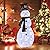 Tangkula 4.2 FT Lighted Christmas Snowman with Redbirds, Pre-Lit Snowman Ornament Christmas Decoration with Cold White LED Lights, Stakes, Outside Xmas Yard Decor, Xmas Indoor Outdoor Holiday Decor