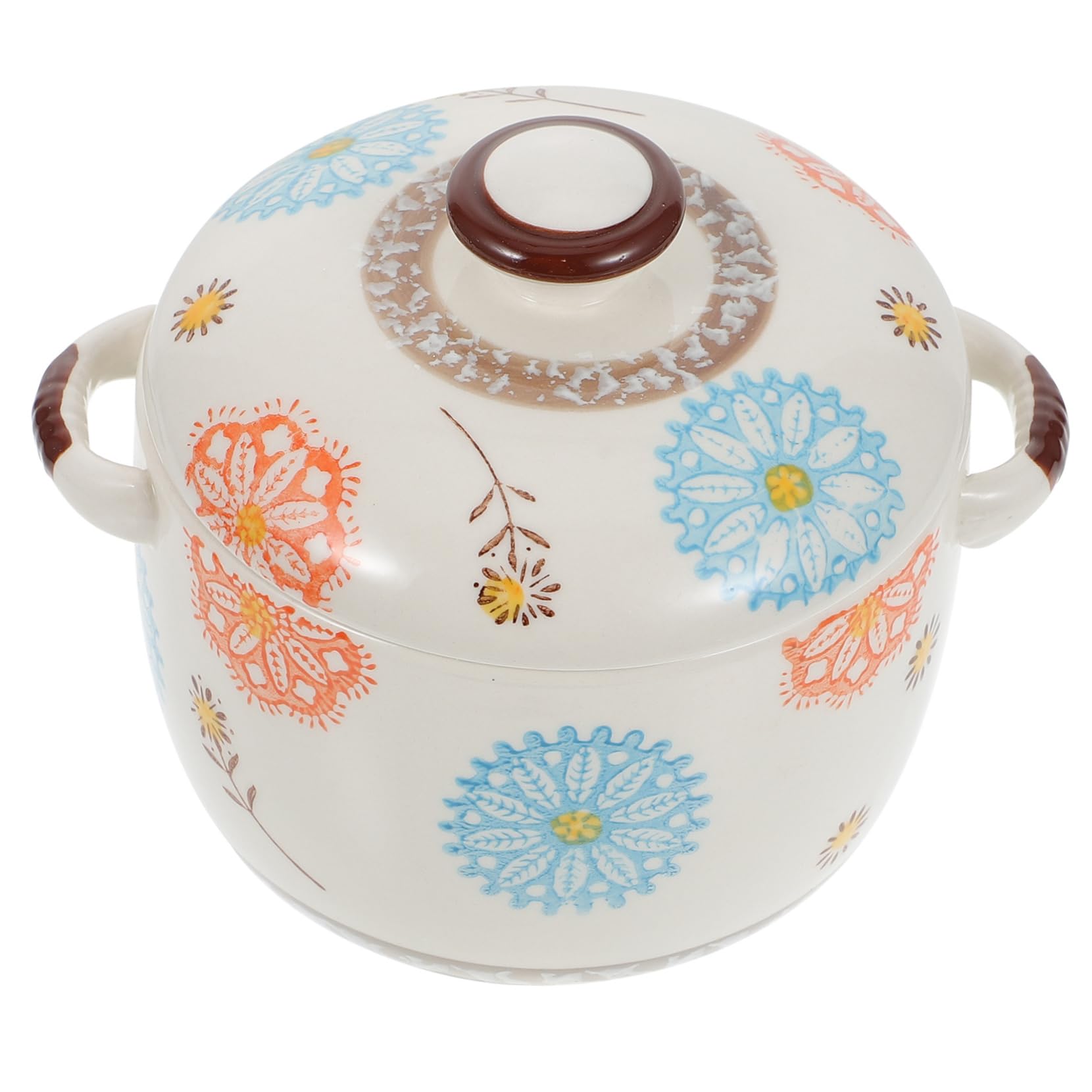 Ciotola Per Zuppa In Ceramica Giapponese Con Coperchio - Pentolina Per Ramen, Stufati, Design Elegante