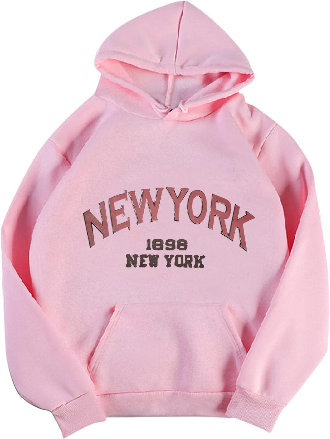 Youngnet Western Tops For Women, Womens Monogram Print Long Sleeve Drawstring Hooded Sweatshirt Fashion Women Tops