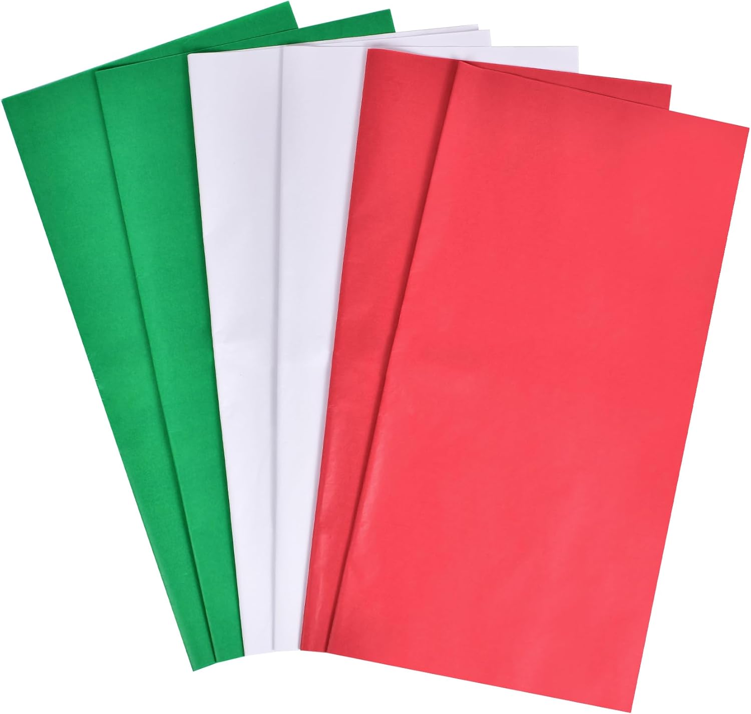 Christmas Tissue Paper Assortment, 108 Sheets Red, Green