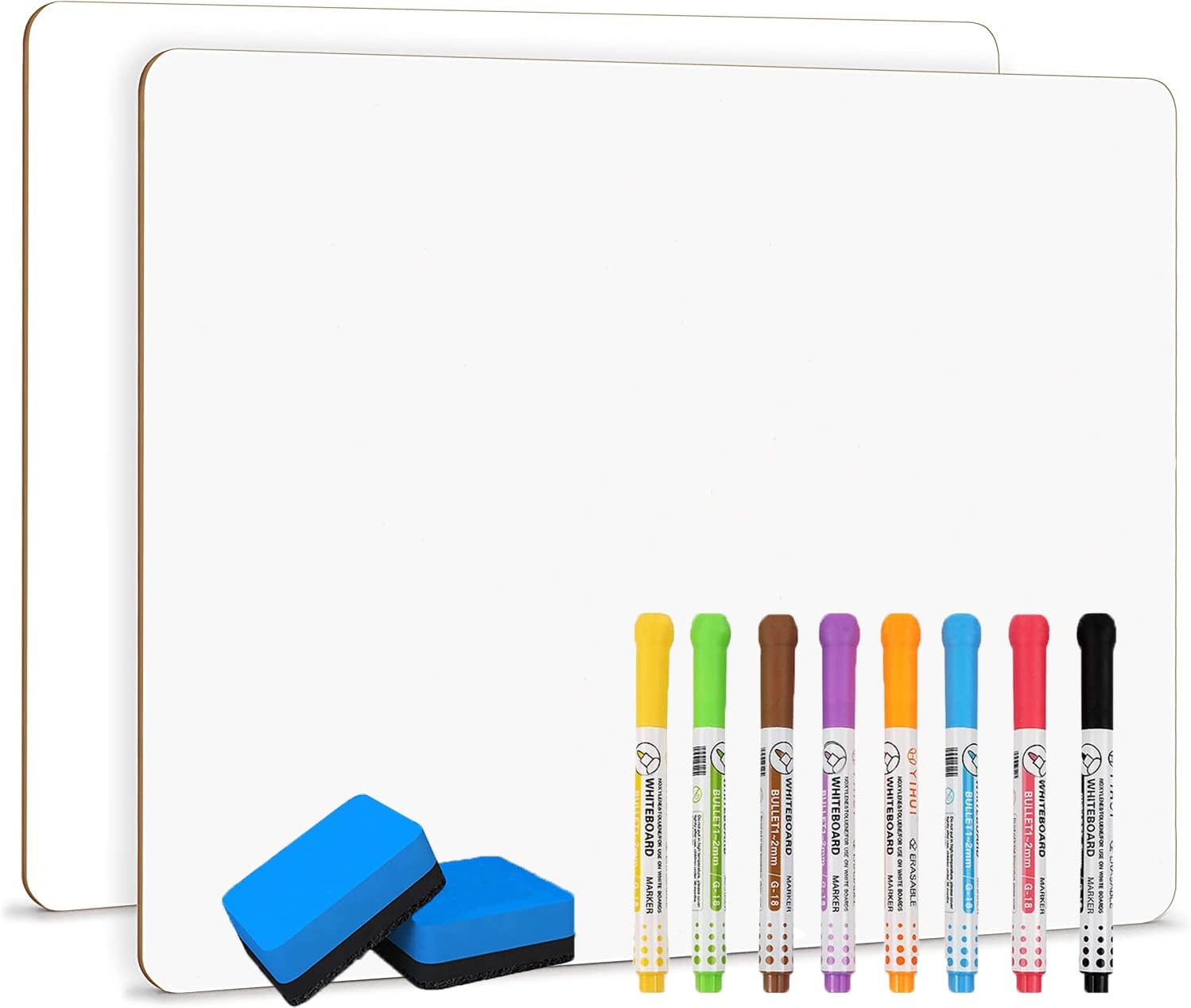 DumanAsen 2 Pack Dry Erase Lapboard, A4 Size Double Sided Mini Dry