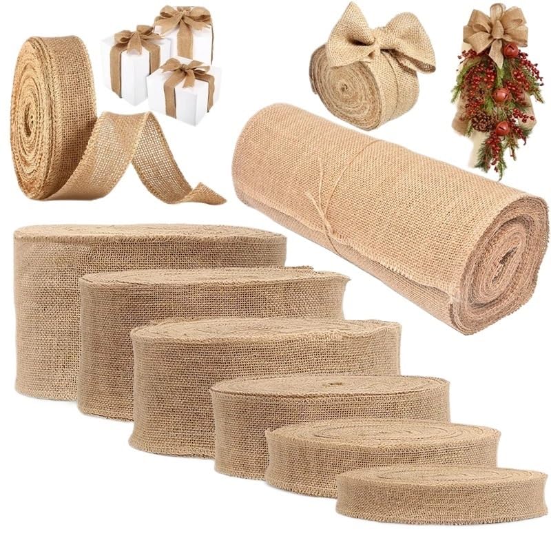 wstążka jutowa, Wstążka rzemieślnicza z juty jutowej 25-150 mm 10 m(Width 60mm)