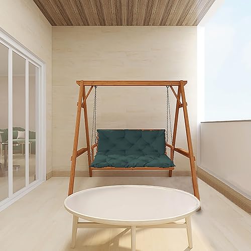 Miniatura 2 de Cojín de banco para exteriores, cojines suaves de banco de jardín con respaldo y lazos, almohadillas de banco antideslizantes, tapete de repuesto