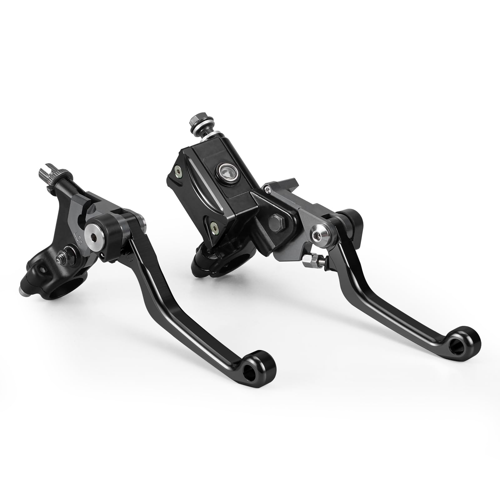 Palanca de embrague de freno Para Honda CRF250R CRF450R CRF125F CRF250X CRF450X CR80R Palanca de freno y embrague con cable(Negro)